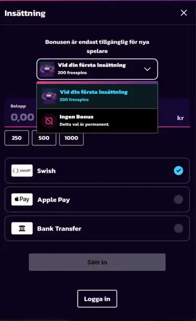 Epic Casino VIP på mobil